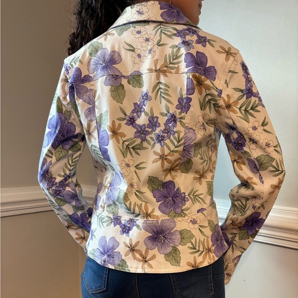 Y2K Denim Spring Cotton Floral Cottagecore Jacket - Size Small - Picture 3 of 8